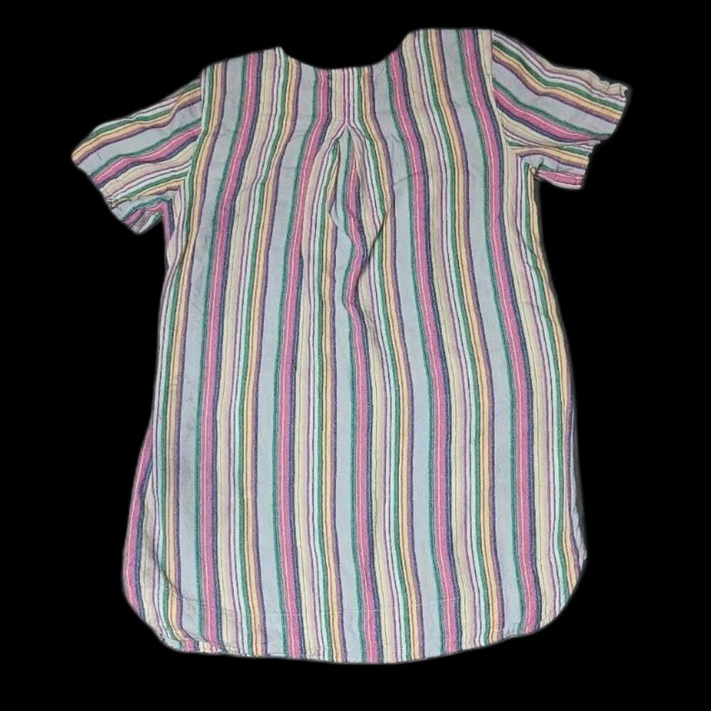Free Assembly Dress Womens Size XL Multicolor Stripes Linen Blend Coastal - Picture 11 of 11